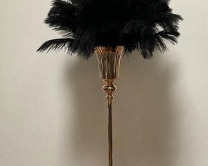 Hoge goudkleurige vaas - Kan gevuld worden met pluimen of bloemen - 82cm hoog - €18,00 stuk 8 stuks